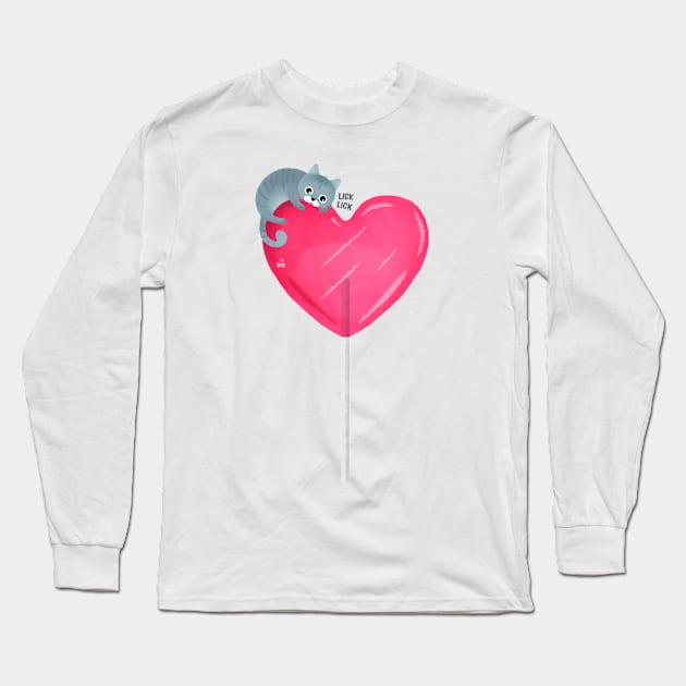 Sweet heart lollipop Long Sleeve T-Shirt by Catcherry